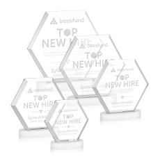 Santos on Alberton Base Fagan Polygon Crystal Trophy - Crystal Trophies