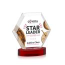 Santos Full Color on Alberton Base Red Polygon Crystal Trophy