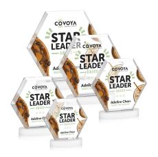 Santos Full Color on Alberton Base Fagan Polygon Crystal Trophy - Custom Trophies