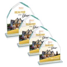 Emery Full Color Clear Peaks Crystal Trophy - Custom Trophies