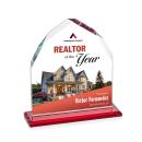 Emery Full Color Red Peaks Crystal Trophy
