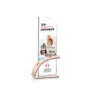 Alvarado Full Color Rose Gold Rectangle Crystal Trophy