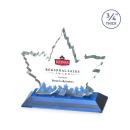 Sargent Leaf Full Color Sky Blue Unique Crystal Trophy