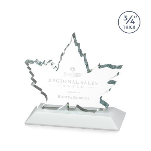 Awards and Plaques - Crystal Trophies - Sargent Leaf Fagan Unique Crystal Trophy