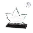 Sargent Leaf Black Unique Crystal Trophy