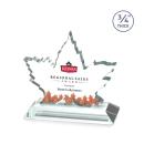Sargent Leaf Full Color Starfire Unique Crystal Trophy