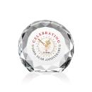 Milton Full Color Clear Circle Crystal Trophy