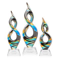 Cosenzo on Cahill Base Clear Unique Glass Trophy - Art Glass Trophies