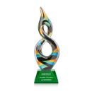 Cosenzo on Cahill Base Green Unique Glass Trophy