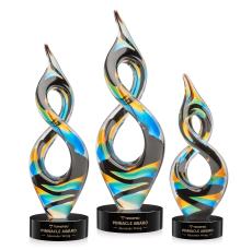 Cosenzo on Lockwood Base Black Unique Glass Trophy - Glass Trophies