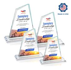 Summit Full Color Peaks Crystal Trophy - Crystal Trophies