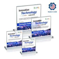 Bower Full Color Square / Cube Crystal Trophy - Custom Trophies