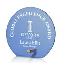 Nieves Blue Gold Circle Glass Trophy