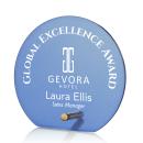 Nieves Blue Gold Circle Glass Trophy