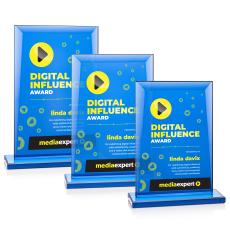 Martello Full Color Rectangle Crystal Trophy - Crystal Trophies