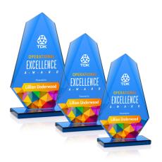 Winstead Full Color Peaks Crystal Trophy - Custom Trophies