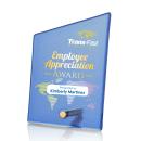 Nieves Blue Slant Full Color Gold Peaks Glass Trophy