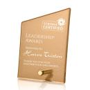 Nieves Russet Slant Gold Peaks Glass Trophy