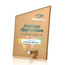 Nieves Russet Slant Full Color Silver Peaks Glass Trophy