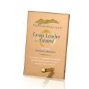 Nieves Russet Full Color Gold Rectangle Glass Trophy