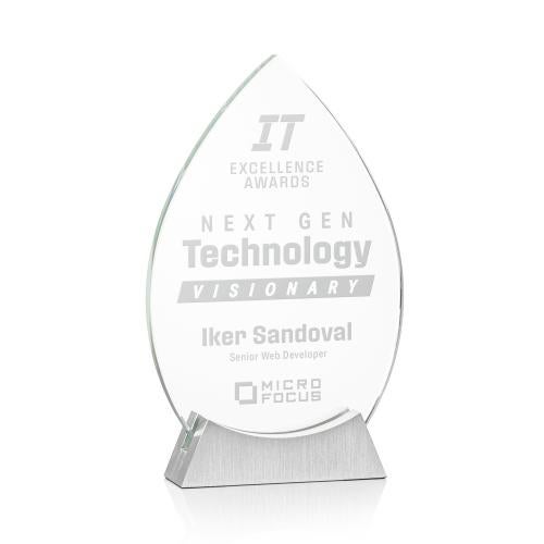 Awards and Plaques - Crystal Trophies - Newham Tear Drop Crystal Trophy