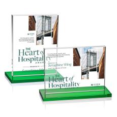 Roach Full Color Green (Horiz) Rectangle Crystal Trophy - Custom Trophies