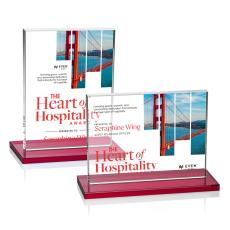 Roach Full Color Red Rectangle Crystal Trophy - Crystal Trophies