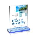 Roach Full Color Sky Blue Rectangle Crystal Trophy