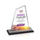 Summit Full Color Black Peaks Crystal Trophy