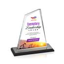 Summit Full Color Black Peaks Crystal Trophy