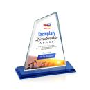 Summit Full Color Blue Peaks Crystal Trophy