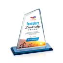 Summit Full Color Sky Blue Peaks Crystal Trophy