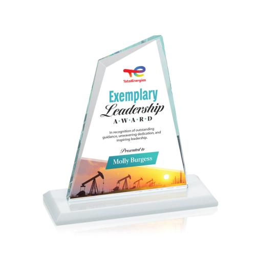 Awards and Plaques - Crystal Trophies - Summit Full Color Fagan Peaks Crystal Trophy