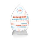 Newham Full Color Tear Drop Crystal Trophy