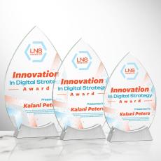 Newham Full Color Tear Drop Crystal Trophy - Custom Trophies