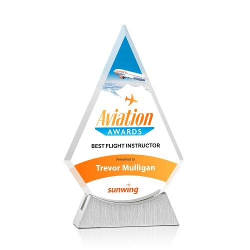 Awards and Plaques - Crystal Trophies - Wroxton Full Color Crystal Trophy