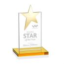Horton Gold Star Amber Towers Crystal Trophy