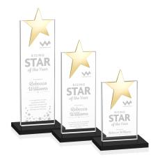 Horton Gold Star Black Towers Crystal Trophy - Crystal Trophies