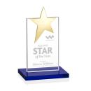 Horton Gold Star Blue Towers Crystal Trophy