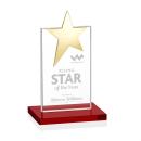 Horton Gold Star Red Towers Crystal Trophy