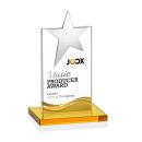 Horton Chrome Star Full Color Amber Towers Crystal Trophy