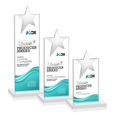 Horton Chrome Star Full Color Fagan Towers Crystal Trophy - Custom Trophies