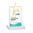 Horton Gold Star Full Color Clear Towers Crystal Trophy