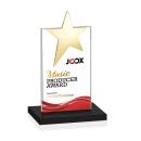 Horton Gold Star Full Color Black Towers Crystal Trophy