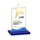 Horton Gold Star Full Color Blue Towers Crystal Trophy