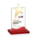 Horton Gold Star Full Color Red Towers Crystal Trophy
