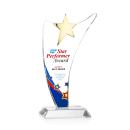 Benton Gold Star Full Color Peaks Crystal Trophy