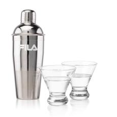 Catania Shaker & Steele Martini Set - Cocktail Glasses