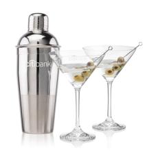 Catania Shaker & Robles Martini Set - Cocktail Glasses
