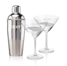 Catania Shaker & Flynn Martini Set - Cocktail Glasses